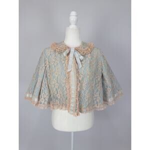 Vintage 1960s Odette Barsa Lace Bed Jacket